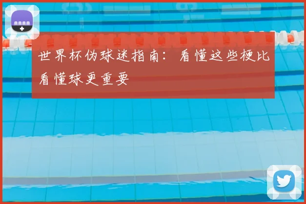 世界杯伪球迷指南:看懂这些梗比看懂球更重要